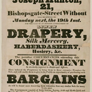 Advertisement for Bargains (engraving)
