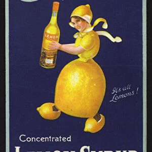 Advertisement for Carters lemon syrup (colour litho)