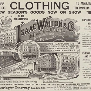 Advertisement, Isaac Walton and Company (engraving)