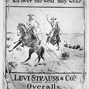 Advert for Levi Strauss & Co, c. 1900 (litho)