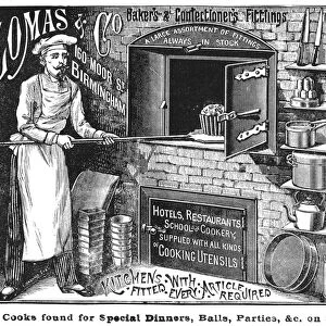 Advertisement for Lomas and Co. suppliers of kitchen equipment (engraving) (b / w photo)