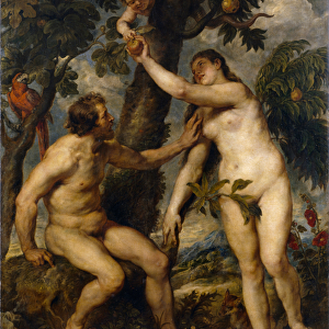 Adam and Eve (copied from the painting by Titian), 1628-1629 (oil on canvas)