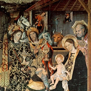 Adoration of the Kings, 1464-65 (central panel of the Condestable Altarpiece from the Chapel of Saint Agueda Ciudad)