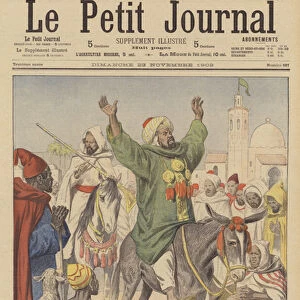 Agitation in Morocco (colour litho)