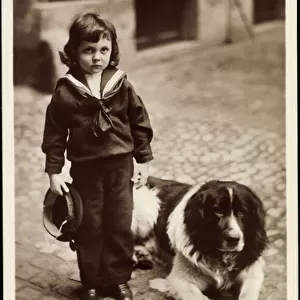 Ak Hereditary Prince Luitpold of Bavaria in uniform with dog (b / w photo)