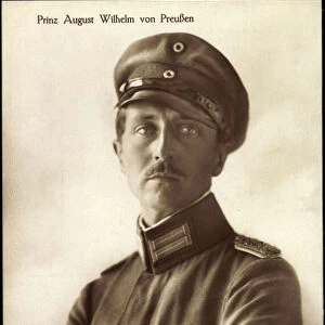 Ak Prince August Wilhelm von Prussia, Liersch 7883, Uniform (b / w photo)