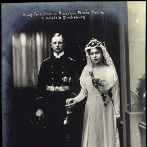 Ak Prince Friedrich, Princess Maria Melita von Holstein Glucksburg