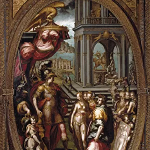 Alexander the Great Cedes Campaspe to Apelle, 1570-1572 (oil on slate)