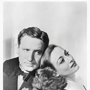 American Hollywood film stars Spencer Tracy and Joan Crawford (b / w photo)