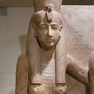 Amun and Mut, detail, 1290-1224 BC, Luxor statue cache (stone)
