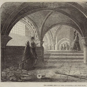 The Ancient Crypt of York Cathedral (engraving)