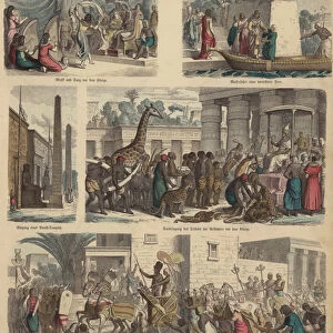 Ancient Egypt (coloured engraving)