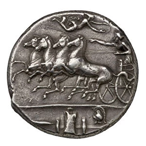 Ancient Greek silver coin from Syracuse, 404-390 BC (silver)