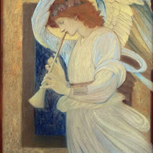 An Angel Playing a Flageolet (w / c)