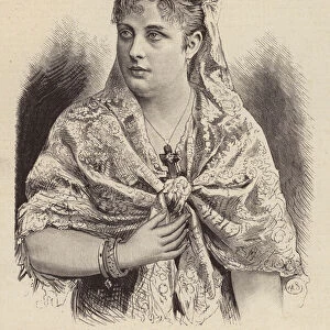Anna Sachse-Hofmeister, Austrian opera singer (engraving)
