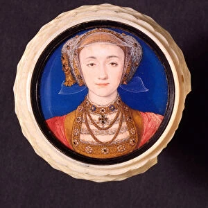 Anne of Cleves, 1539 (w / c on vellum mounted on ivory)