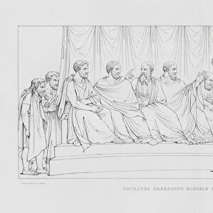 Antonio Canova: Socrates defending himself before his Judges (engraving)