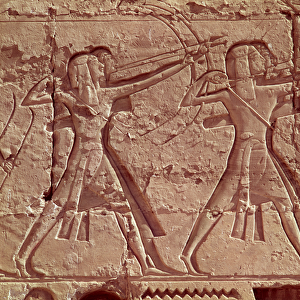 Archers, detail from the hunt of Ramesses III (c. 1184-1153 BC
