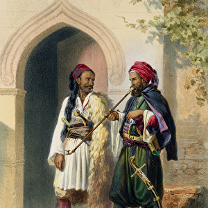 Arnaout and Osmanli Soldiers in Alexandria, illustration from
