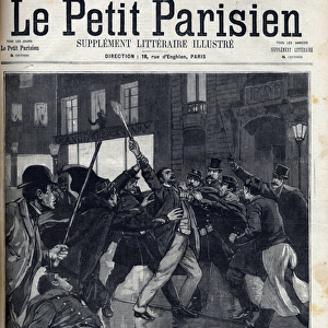 Arrest of the anarchist Emile Henry (1872-1894) after the explosion of the cafe "