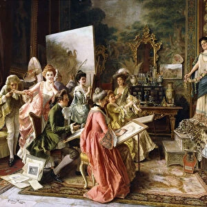 The Art Class, (oil on canvas)