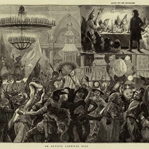 An Artists Carnival Ball (engraving)