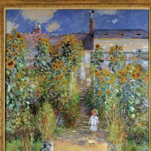 The Artist's Garden at Vetheuil, 1880 (oil on canvas)