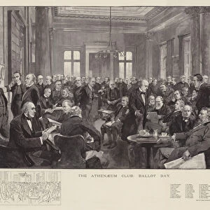 The Athenaeum Club, Ballot Day (engraving)