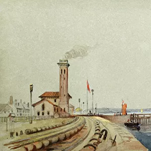 Atmospheric Railway at Star Cross, 1848 (w/c on paper)