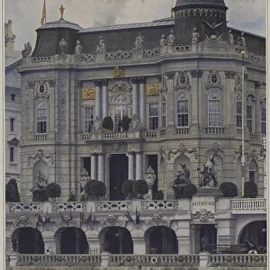 The Austrian pavilion at the Exposition Universelle 1900, Paris (colour photo)