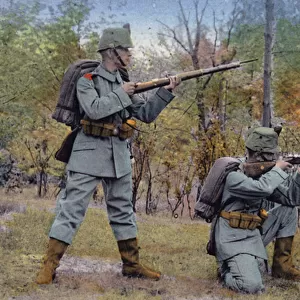 Austro-Hungarian army infantry soldiers, World War I, 1914-1918 (photo)