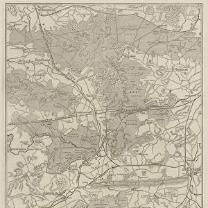 The Autumn Campaign, Plan of the Country Round Aldershott (engraving)