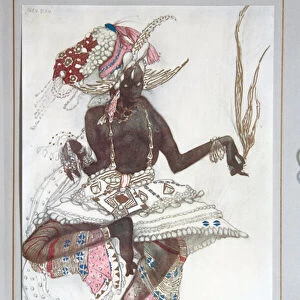 Ballets russes - Costume dessine par Leon Bakst (1866-1924) pour le ballet "Le dieu Bleu"de Michel Fokine, 1912 Collection privee