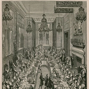 Banquet given at the Spanish Embassy, Paris; after Scotin, 1707 (engraving)