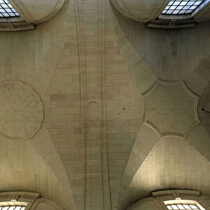 Baroque architecture: ceiling of the Chapelle de la Chartreuse (1770-1780) in Valbonne by architect Jean Baptiste (Jean-Baptiste) Franque (1678-1738). Internal view. Valbonne, Gard (30)