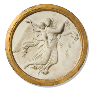 Bas-relief roundel of Day, c. 1815-20 (marble in giltwood frame)