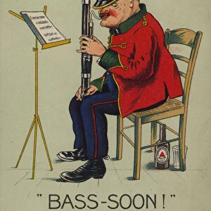 Bassoonist, advertisement for Bass Pale Ale (chromolitho)