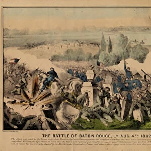 The Battle of Baton Rouge, La. Aug. 4th 1862, pub. by Currier & Ives, c. 1862 (litho)