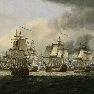 The Battle of Doggerbank, 5 August 1781, 1834 (oil on canvas)