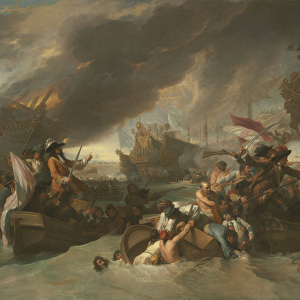 The Battle of La Hogue, c. 1778 (oil on canvas)