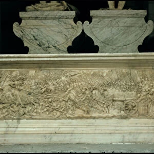 The Battle of Marignano in 1515, from the tomb of Francois I and Claude of France