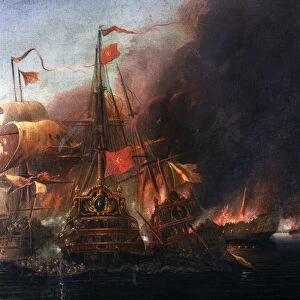 Battle between the Ottoman fleets and the Venetian fleets off Famagusta during the siege
