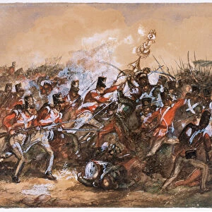 Battle of Salamanca, 1812 (w / c on paper)