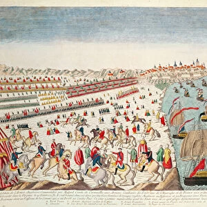The Battle of Yorktown, 19th October 1781 (coloured engraving)