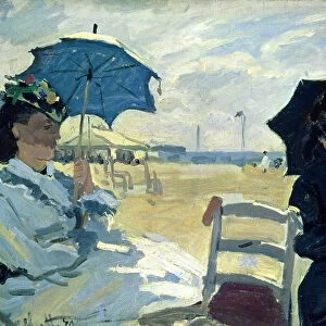 The Beach at Trouville, 1870 (oil on canvas)