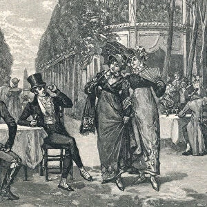Beaus and belles of the Regency period (engraving)