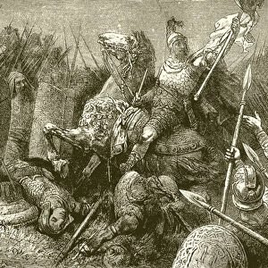 Belisarius leads the Roman Army against the Goths (engraving)