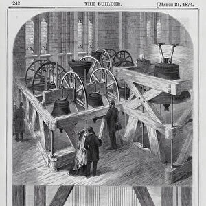The Bells and the Carillon Machine, Worcester Cathedral (engraving)