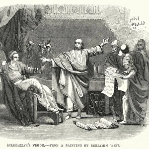 Belshazzars Vision, from a painting by Benjamin West (engraving)