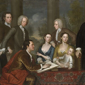 The Bermuda Group, Dean Berkeley and his Entourage, 1728, reworked 1739 (oil on canvas)